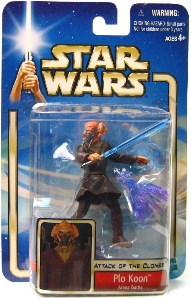hasbro star wars 3.75 inch action figure Plo Koon jedi attack of the clones arena battle geonosis