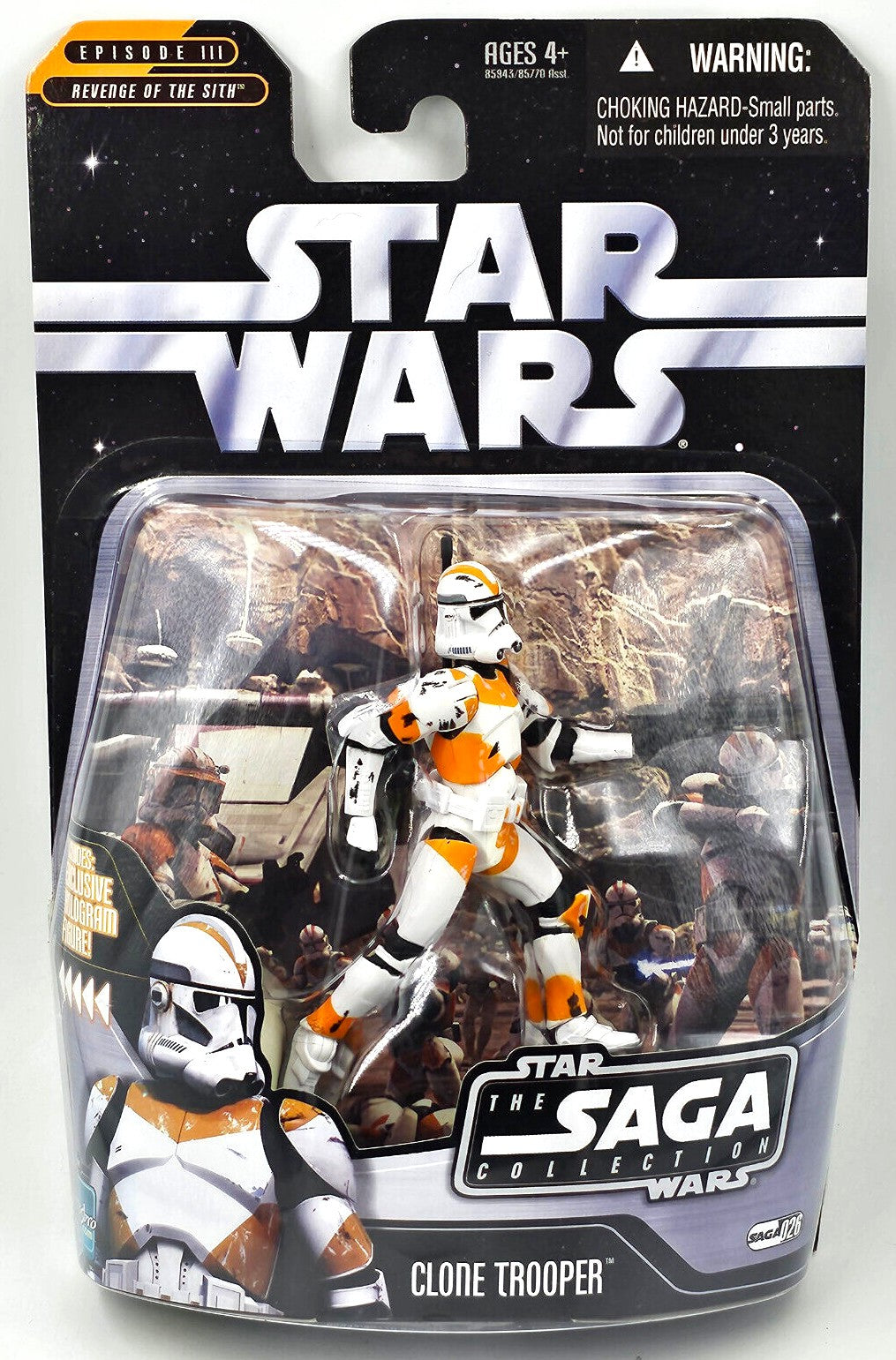 hasbro star wars 3.75 inch action figure 212th battalion clone trooper revenge of the sith battle of utapau mini hologram