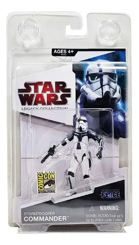 hasbro star wars 2009 sdcc exclusive the force unleashed stormtrooper commander action figure 1/18 legacy collection