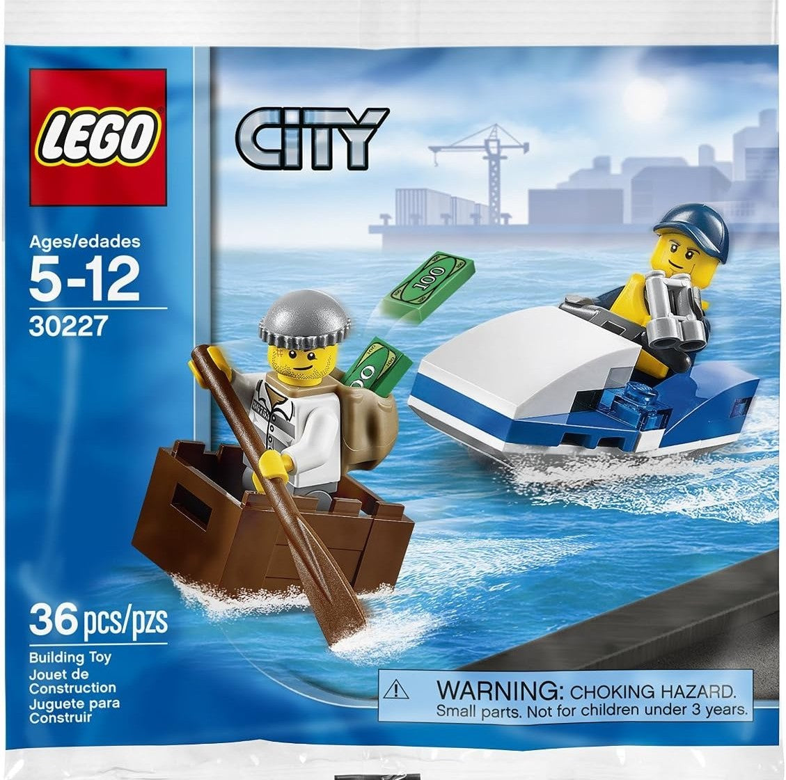 lego city jet ski polybag 30227 minifigure plastic building block
