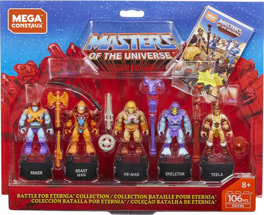 mega construx masters of the universe he-man teela skeletor faker beast man micro figure battle for eternia collection