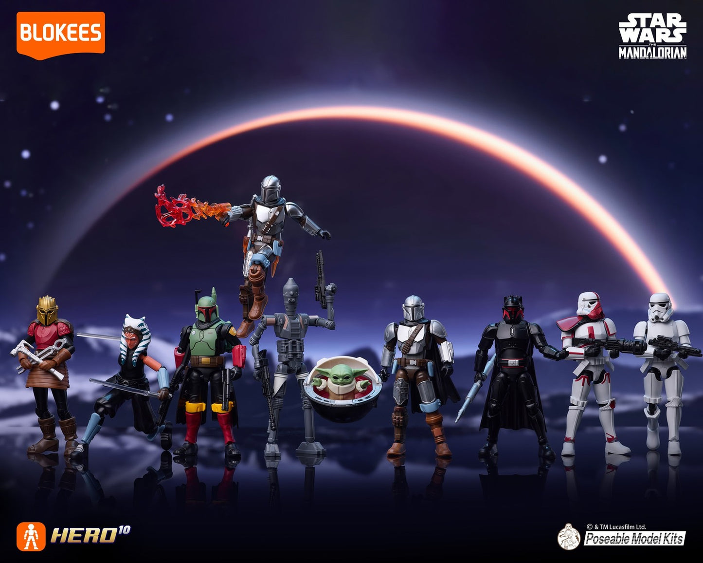 Blokees Star Wars Galaxy Class Vol. 1 - The Mandalorian (Sealed Box of 9)