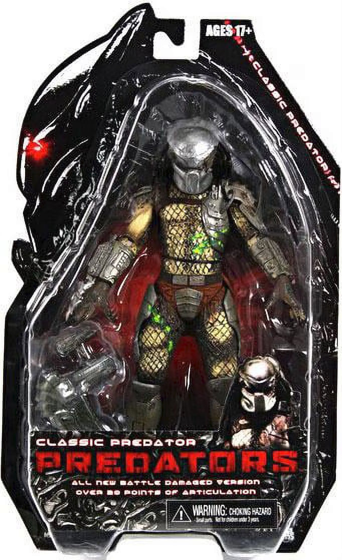 neca predators 1:12 scale action figure reel toys battle damaged classic predator movie maniacs