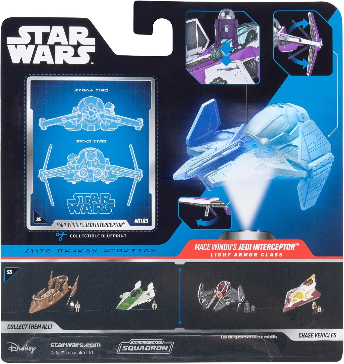 Star Wars Micro Galaxy Squadron Mace Windu Jedi Interceptor (Series 5)