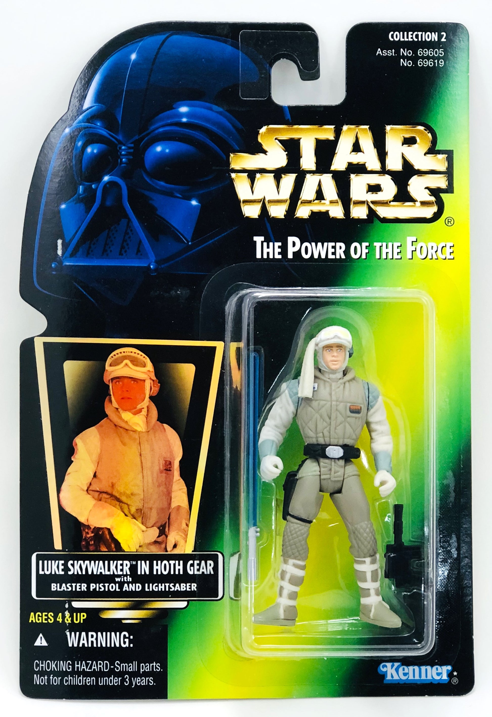 hasbro star wars 3.75 inch action figure luke skywalker hoth gear the empire strikes back power of the force holosticker