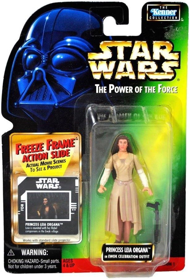 hasbro star wars 3.75 inch action figure princess leia organa ewok celebration battle of endor return of the jedi freeze frame slide