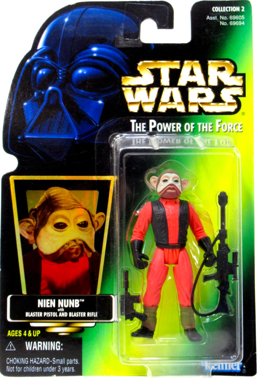 hasbro star wars 3.75 inch action figure nien nunb millennium falcon pilot battle of endor return of the jedi holo sticker 