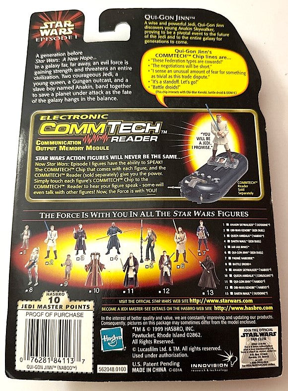 Star Wars Episode I Qui-Gon Jinn (Naboo) w. Commtech chip