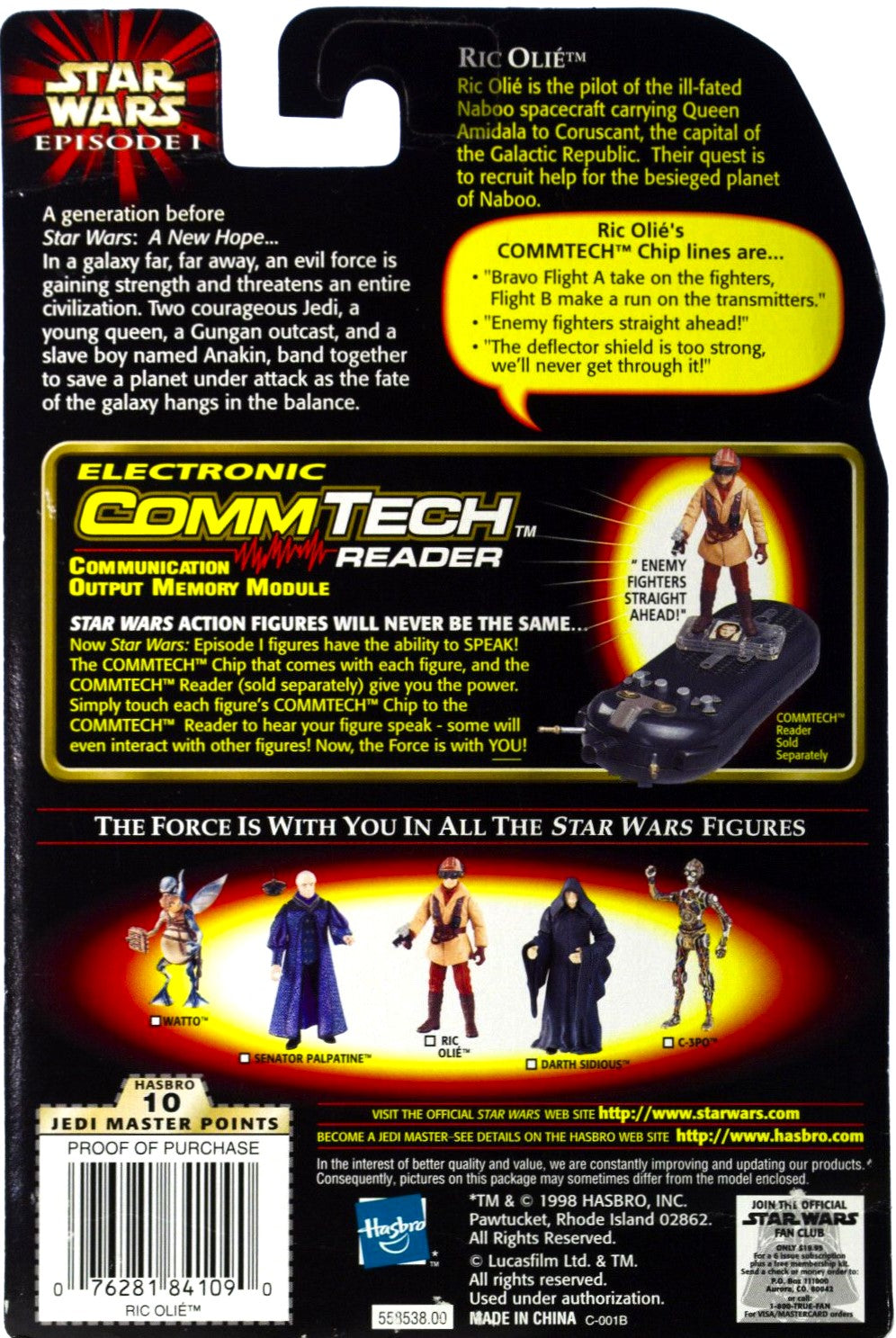 Star Wars Episode I Commtech Series - Ric Olie (Naboo Pilot)