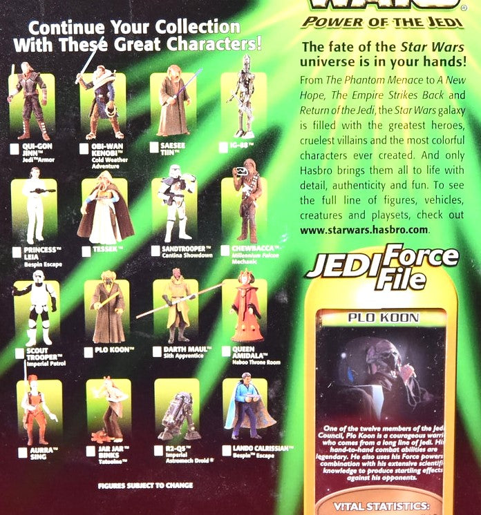 Star Wars Power of the Jedi - Plo Koon w. Jedi Force File