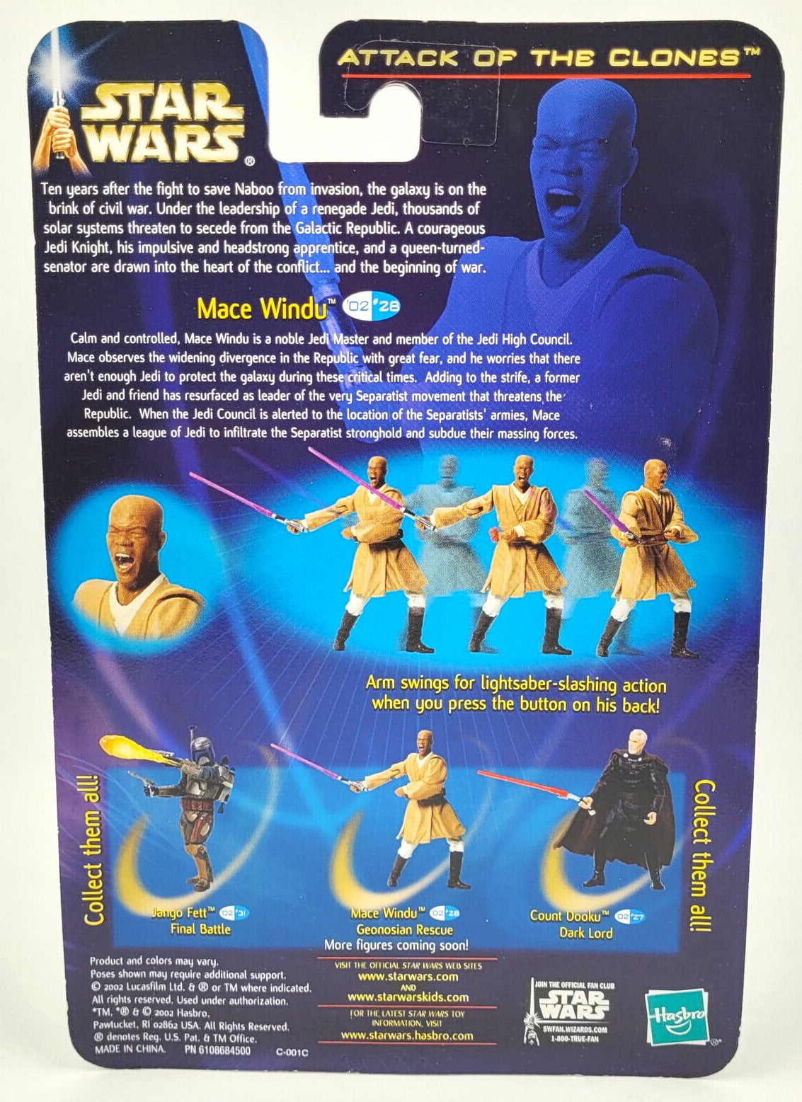 2002 Star Wars Attack of the Clones - Mace Windu (Geonosian Rescue)
