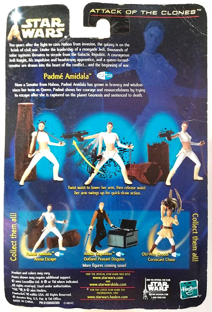 2002 Star Wars Attack of the Clones Padme Amidala - Arena Escape w. Backdrop
