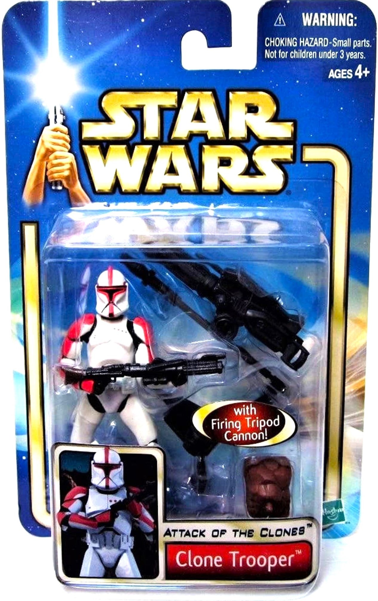 2002 Star Wars Attack of the Clones - Clone Trooper (Red Markings - Tripod Cannon)