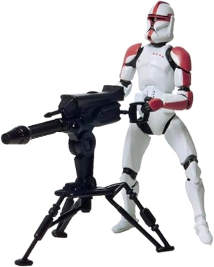 2002 Star Wars Attack of the Clones - Clone Trooper (Red Markings - Tripod Cannon)