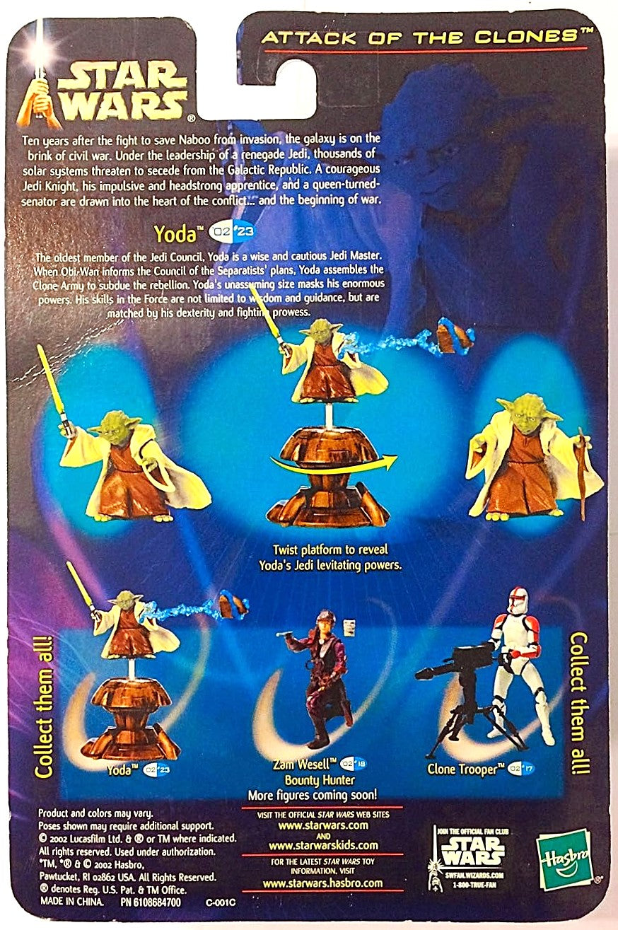 2002 Star Wars Attack of the Clones - Yoda (Jedi Master)