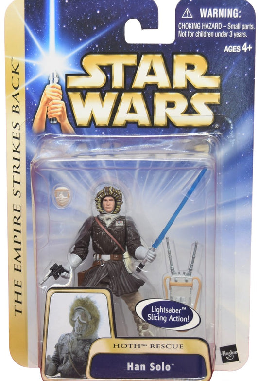 han solo star wars hoth rescue gold saga card 03-13 the empire strikes back episode V action figure
