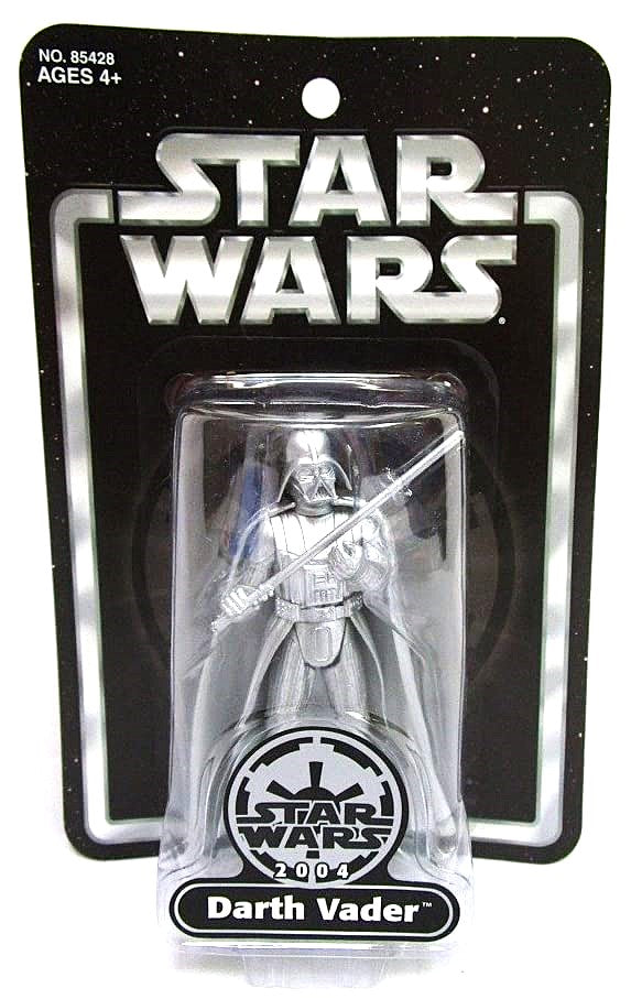 hasbro star wars 1:18 action figure silver darth vader toys r us exclusive