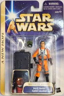 hasbro star wars a new hope gold saga dutch vander 1:18 action figure battle of yavin y-wing gold leader