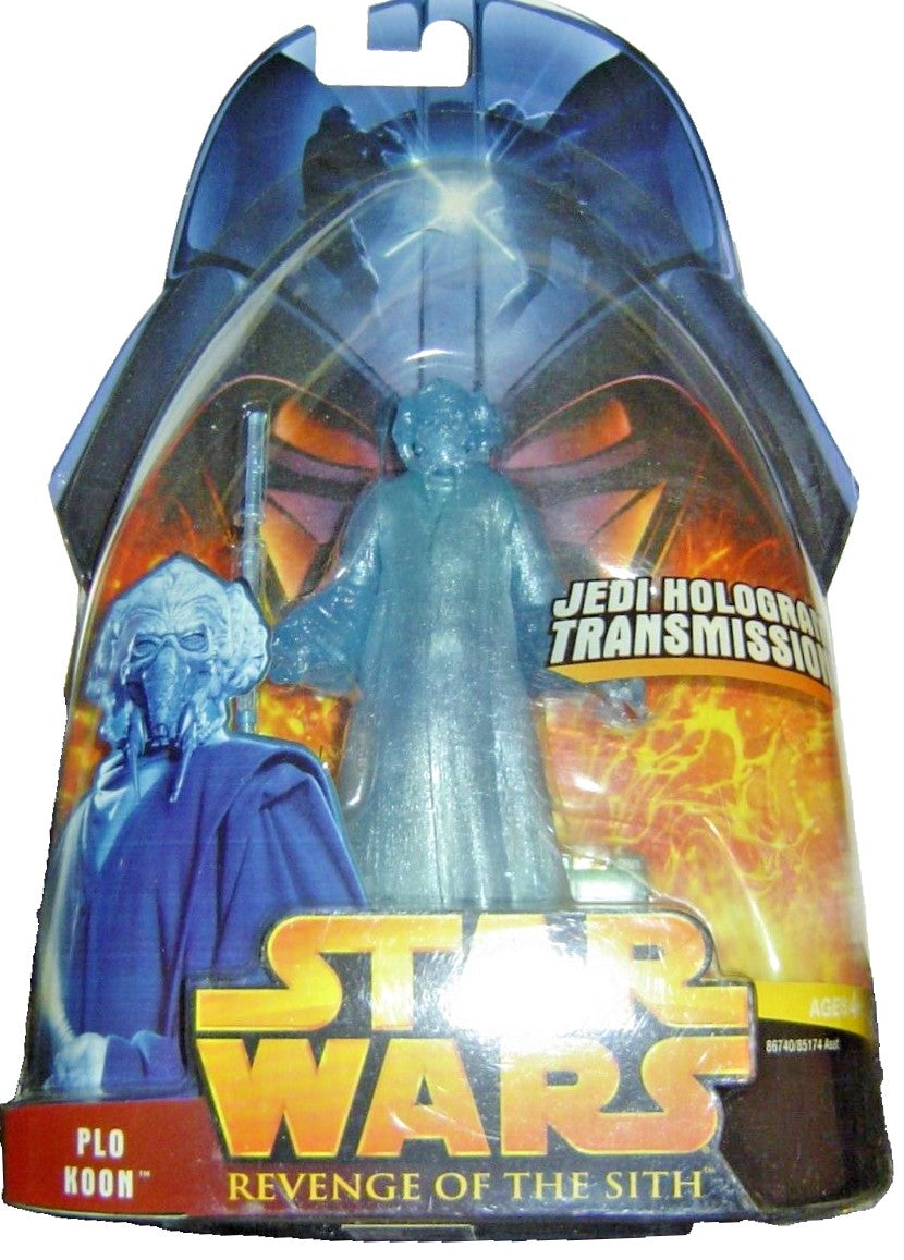hasbro star wars revenge of the sith plo koon jedi hologram 1:18 action figure
