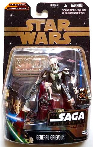 hasbro star wars 3.75 inch action figure general grievous ultimate galactic hunt silver revenge of the sith 2006 saga collection