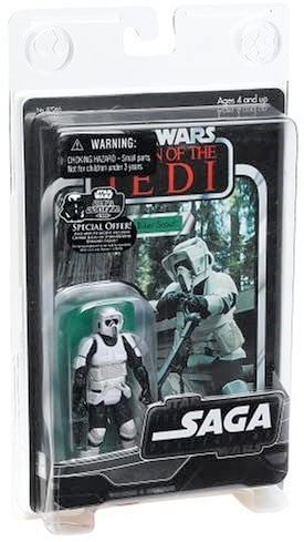 hasbro star wars return of the jedi vintage card saga collection biker scout endor action figure scout trooper collectible 1/18 