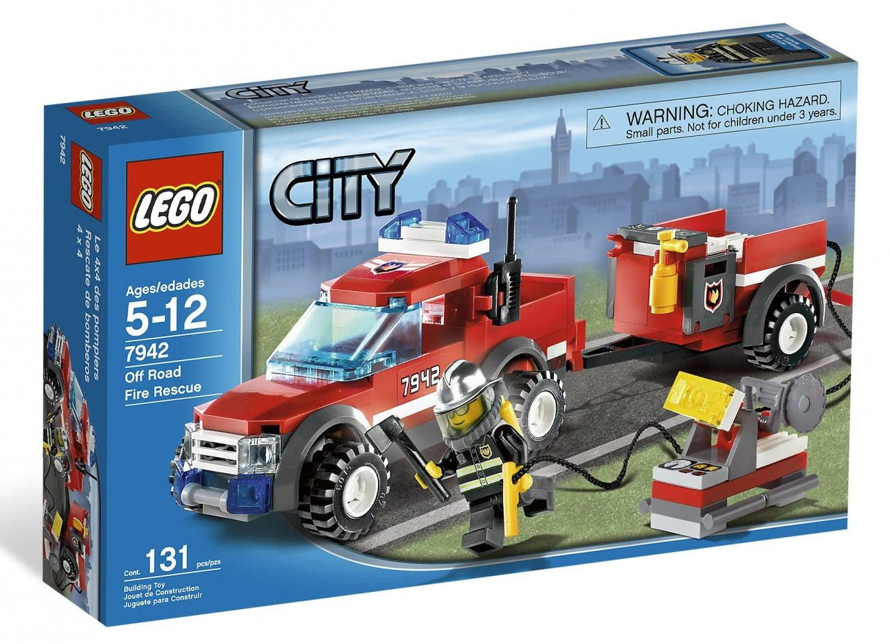 lego city 7942 off road fire rescue building blocks minifigure