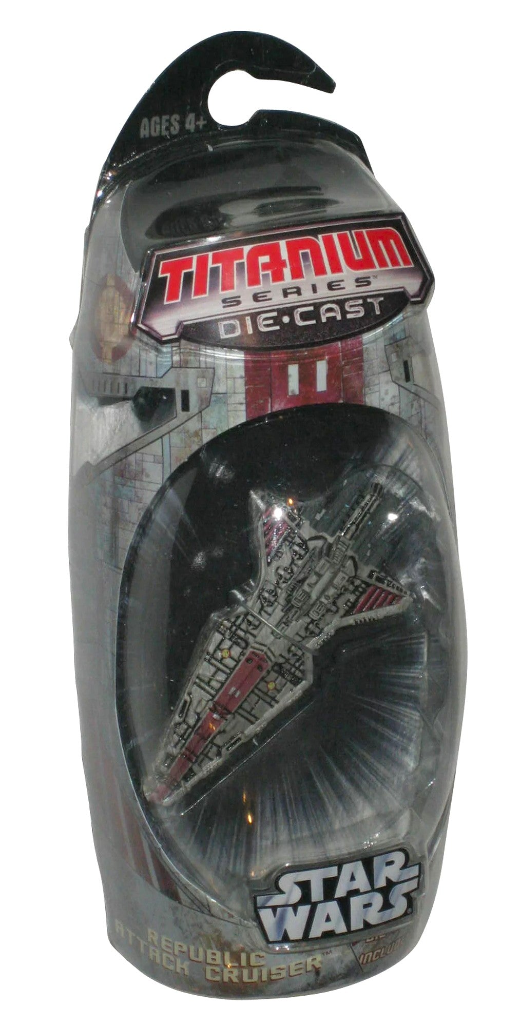 die-cast hasbro star wars titanium series republic attack cruiser clone wars venator class star destroyer
