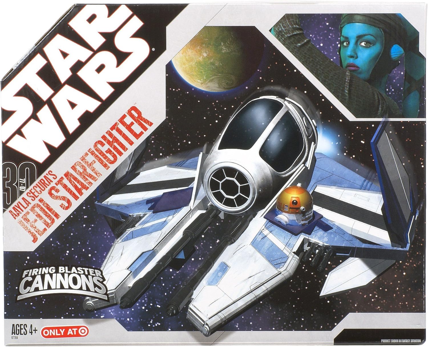 hasbro star wars jedi starfighter aayla secura 1:18 action figure 30th anniversary collection