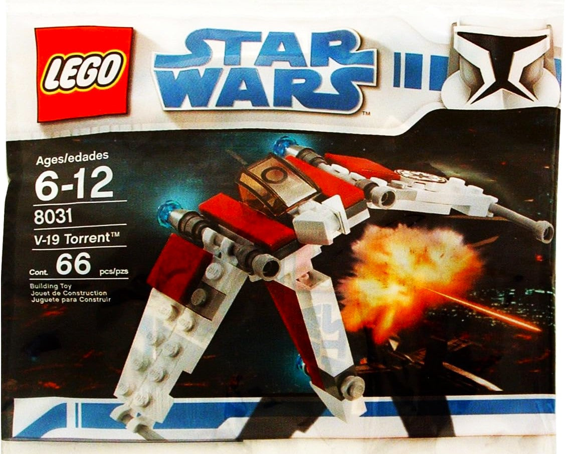 lego star wars clone wars 8031 republic v-19 torrent starfighter polybag