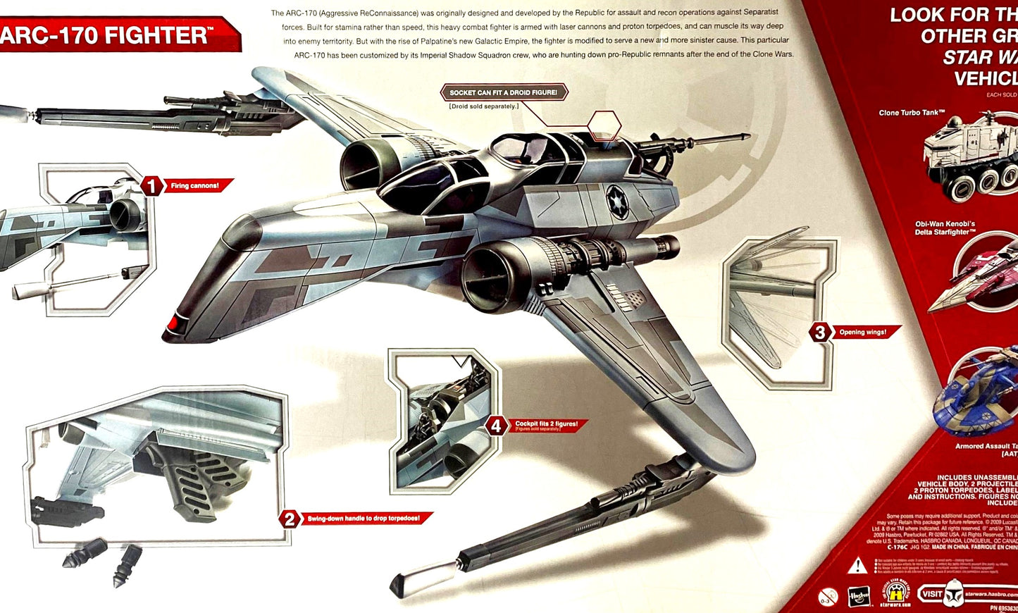 Star Wars The Clone Wars ARC-170 Fighter (Imperial Deco)