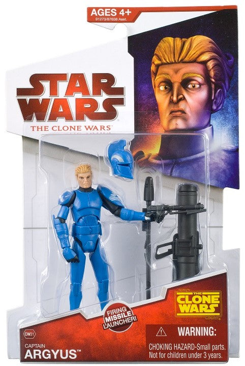 hasbro star wars the clone wars captain argyus cw31 1:18 action figure