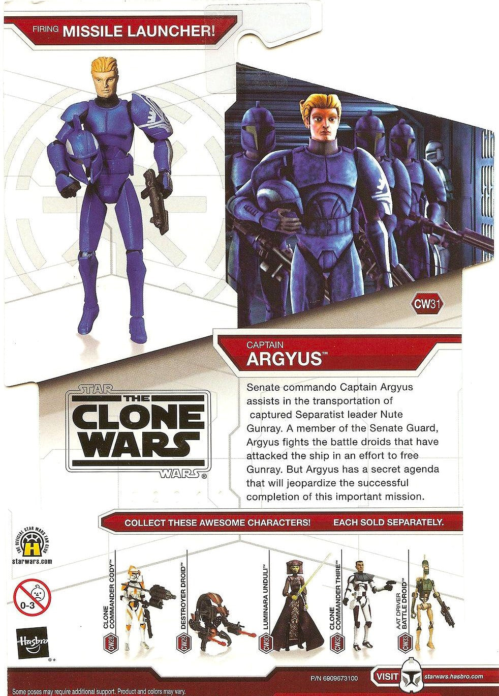 Star Wars The Clone Wars Captain Argyus (CW31)