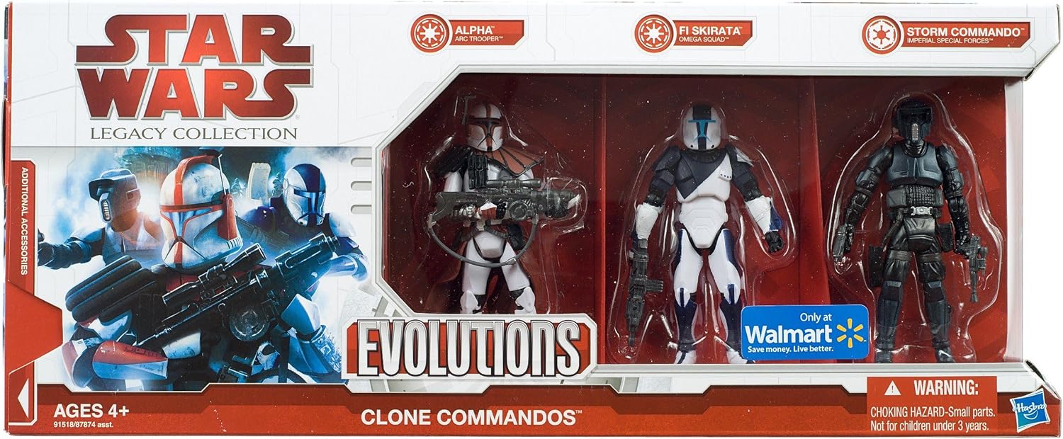 star wars evolutions legacy collection 1:18 action figure clone commandos alpha ARC trooper storm commando fi skirata hasbro