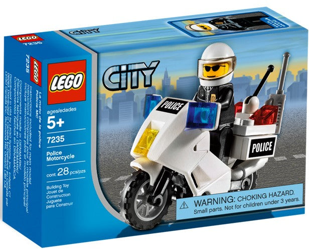 lego city 235 police mc minifigure police motorcycle plastic building blocks