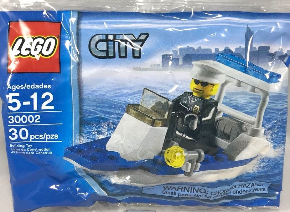 lego city 30002 police boat polybag minifigure plastic building blocks