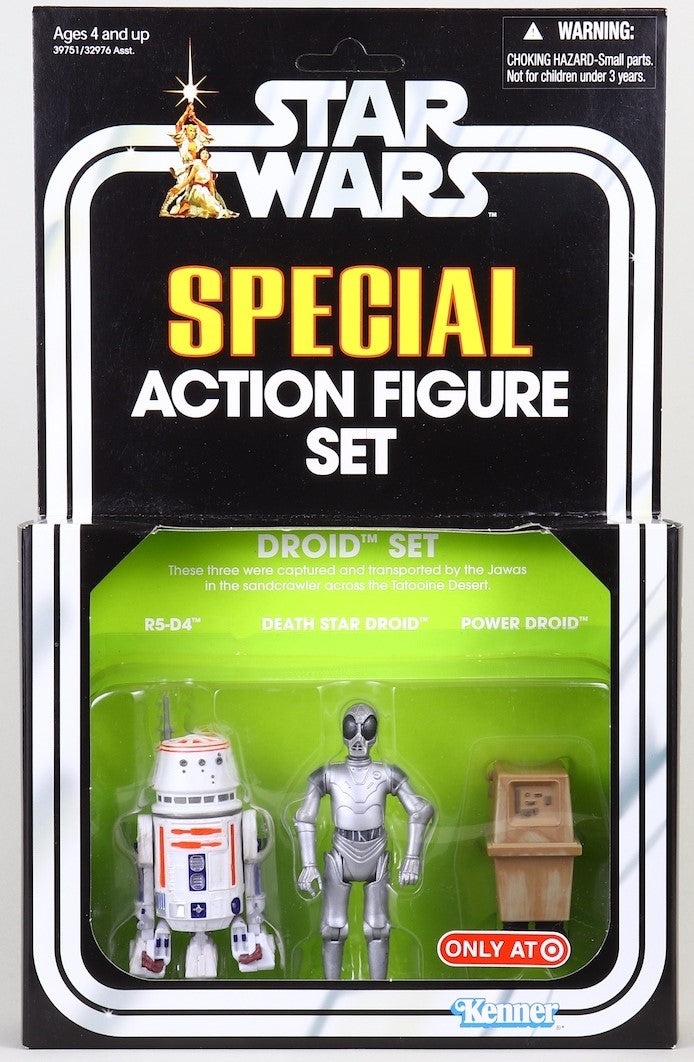 hasbro star wars action figure set droid r5-d4 death star droid power droid target exclusive