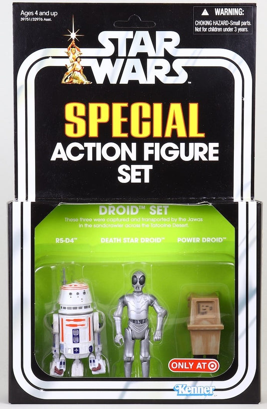 hasbro star wars action figure set droid r5-d4 death star droid power droid target exclusive