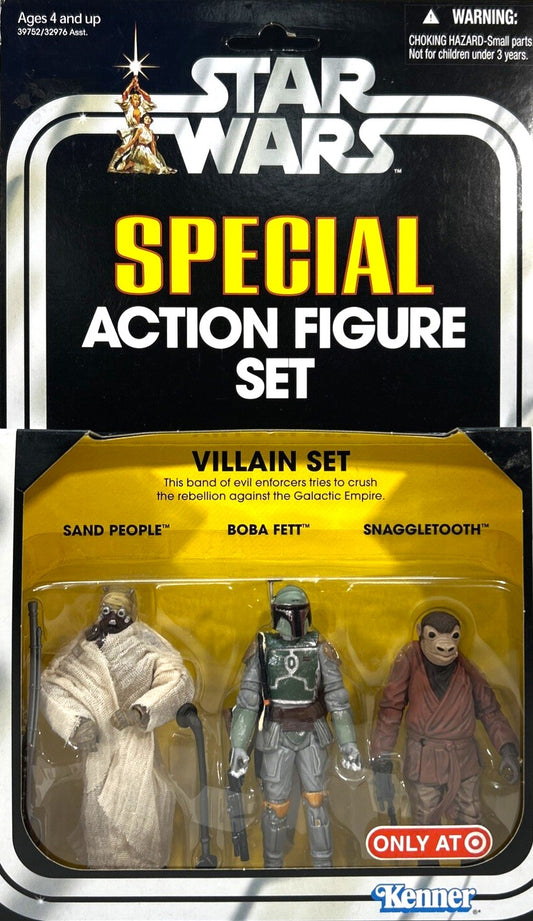 star wars action figure set villian boba fett sand people snaggletooth hasbro target exclusive