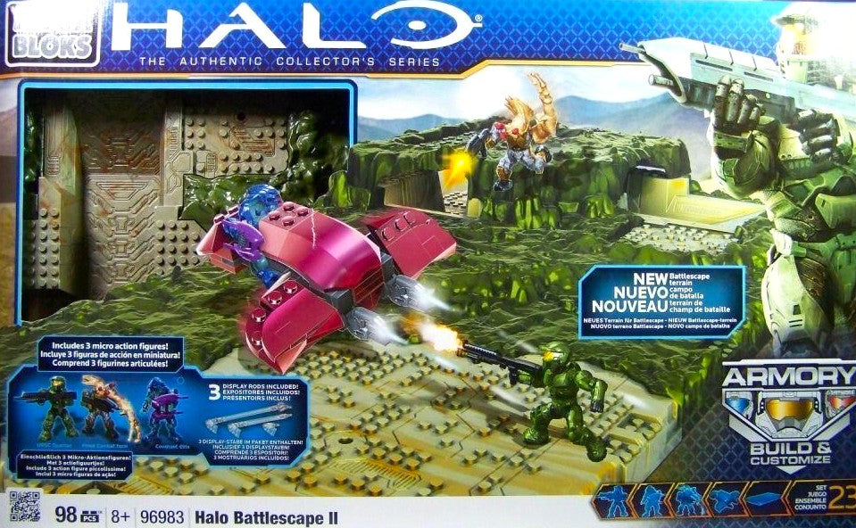 mega bloks halo battlescape II playset unsc spartan flood combat form convenant elite ghost construx