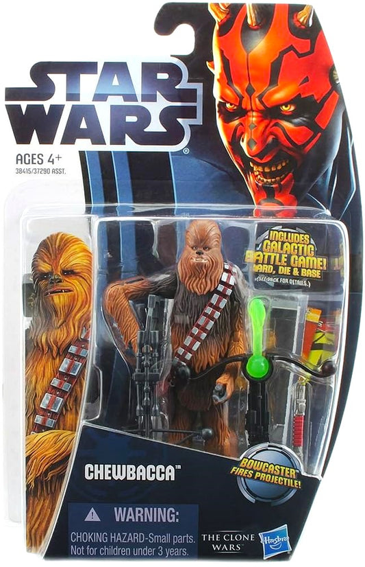 hasbro star wars clone wars 3.75 inch action figure chewbacca wookiee galactic battle game