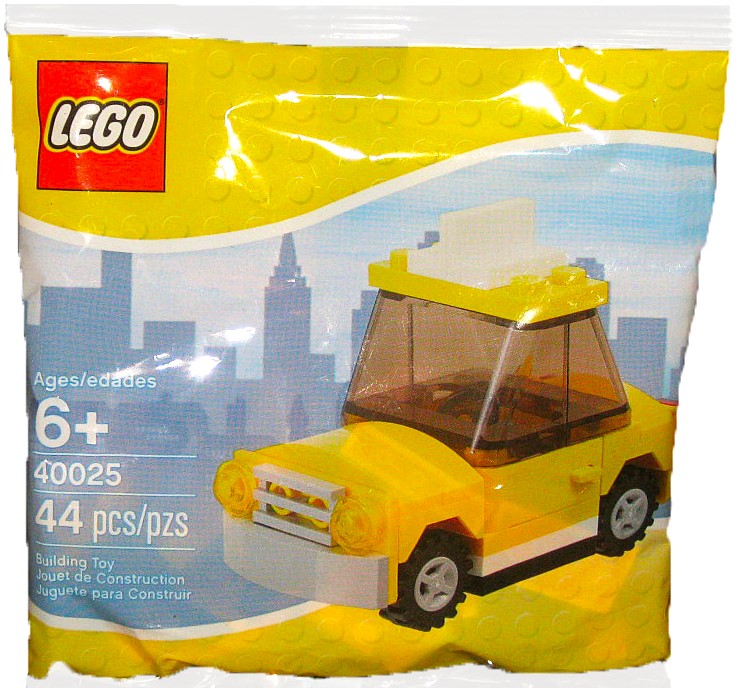 lego shop exclusive 40025 nyc yellow mini taxi cab plastic building blocks polybag