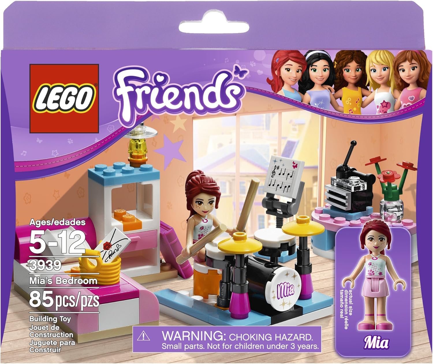 lego friends 3939 mia bedroom mini doll figure minifigure