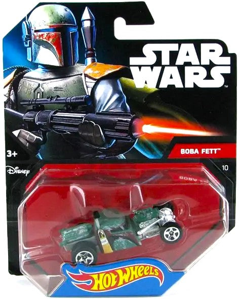 mattel hot wheels character car boba fett star wars 1:64 die cast