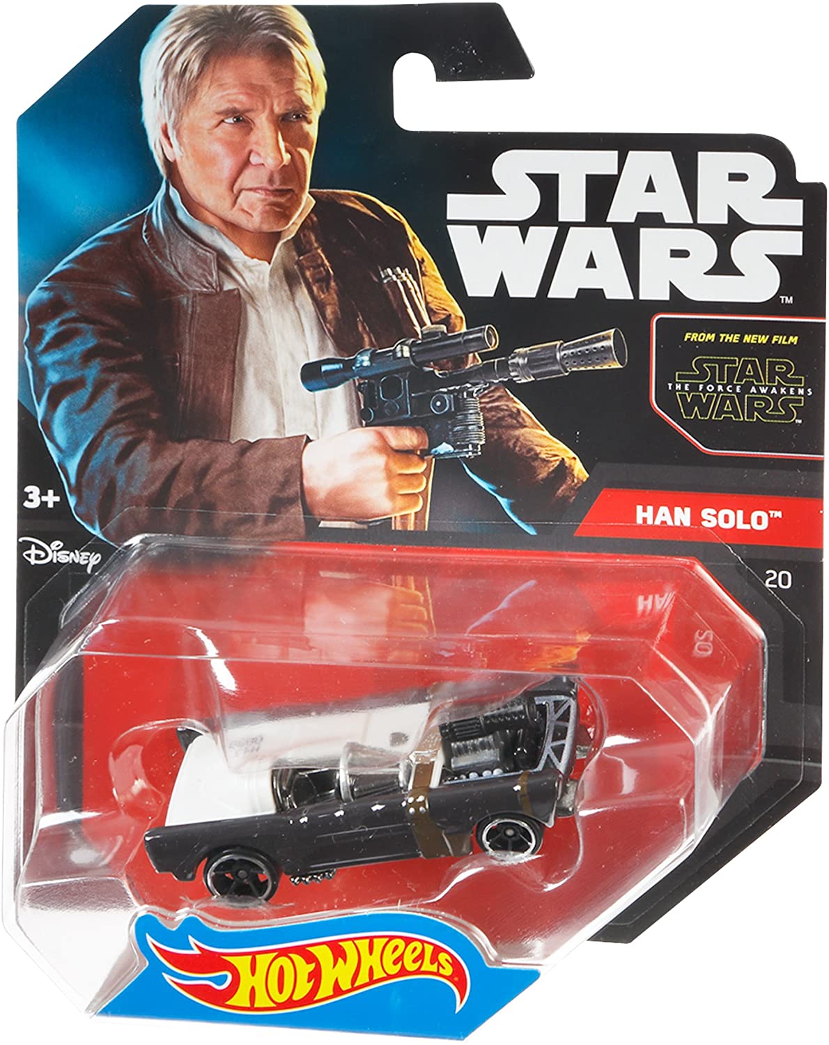 mattel hot wheels star wars character car 1:64 han solo the force awakens die cast