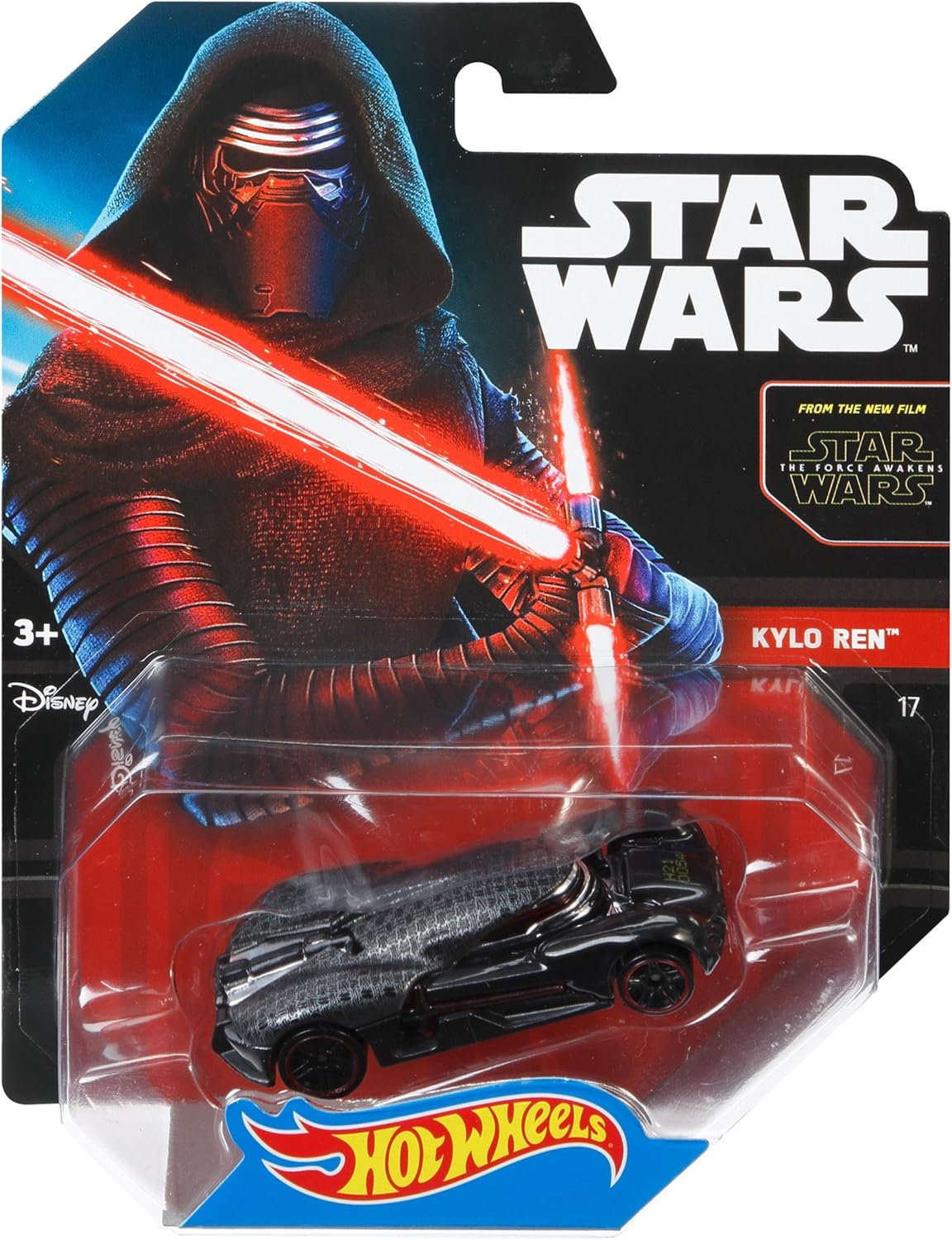 mattel hot wheels star wars character car kylo ren the force awakens 1:64 die cast