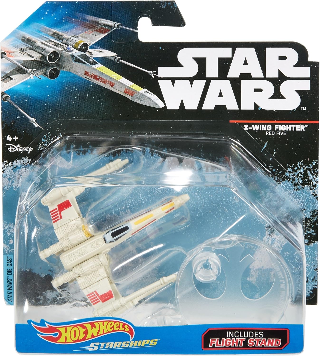 mattel hot wheels die cast star wars starships x-wing fighter red five rebel alliance battle of yavin a new hope