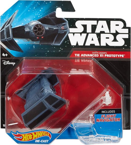 mattel hot wheels die cast starships tie advanced x1 prototype a new hope darth vader tie battle of yavin