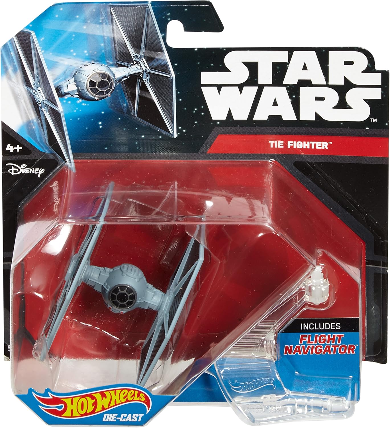 mattel hot wheels TIE fighter die cast star wars starships a new hope flight navigator