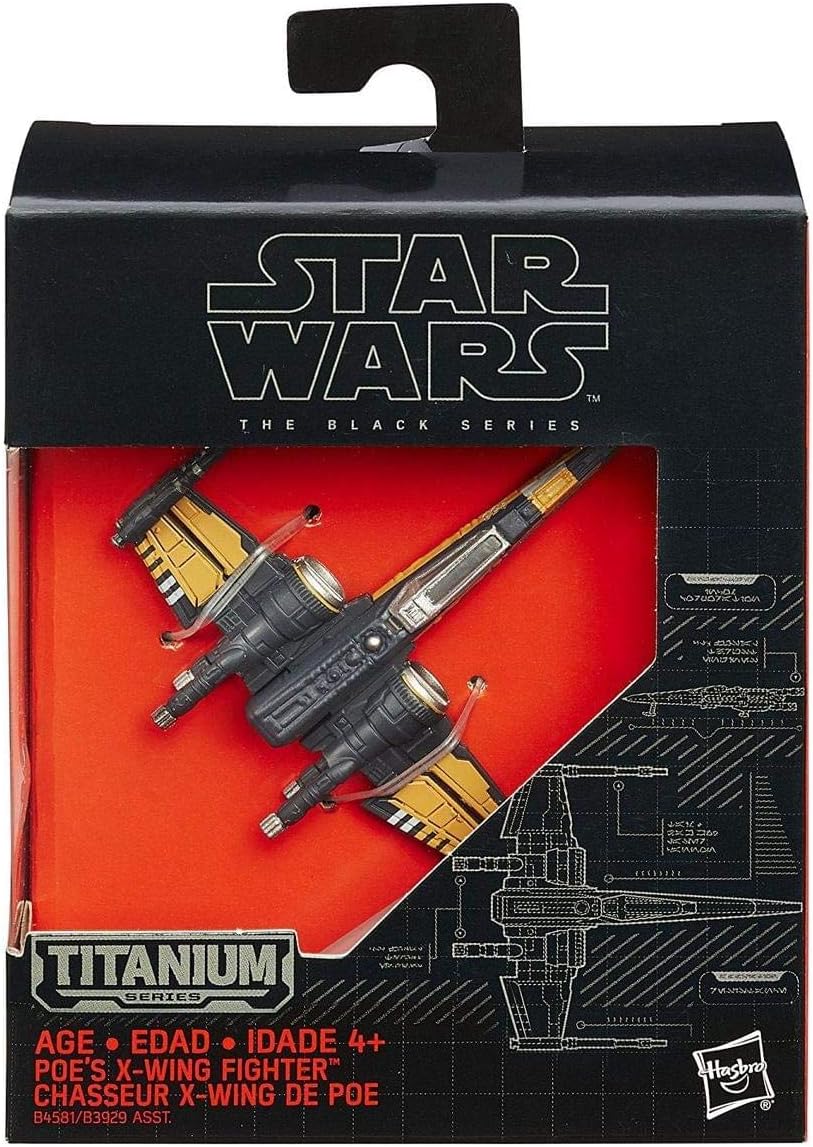 hasbro star wars titanium series poe x-wing fighter die cast the force awakens resistance 