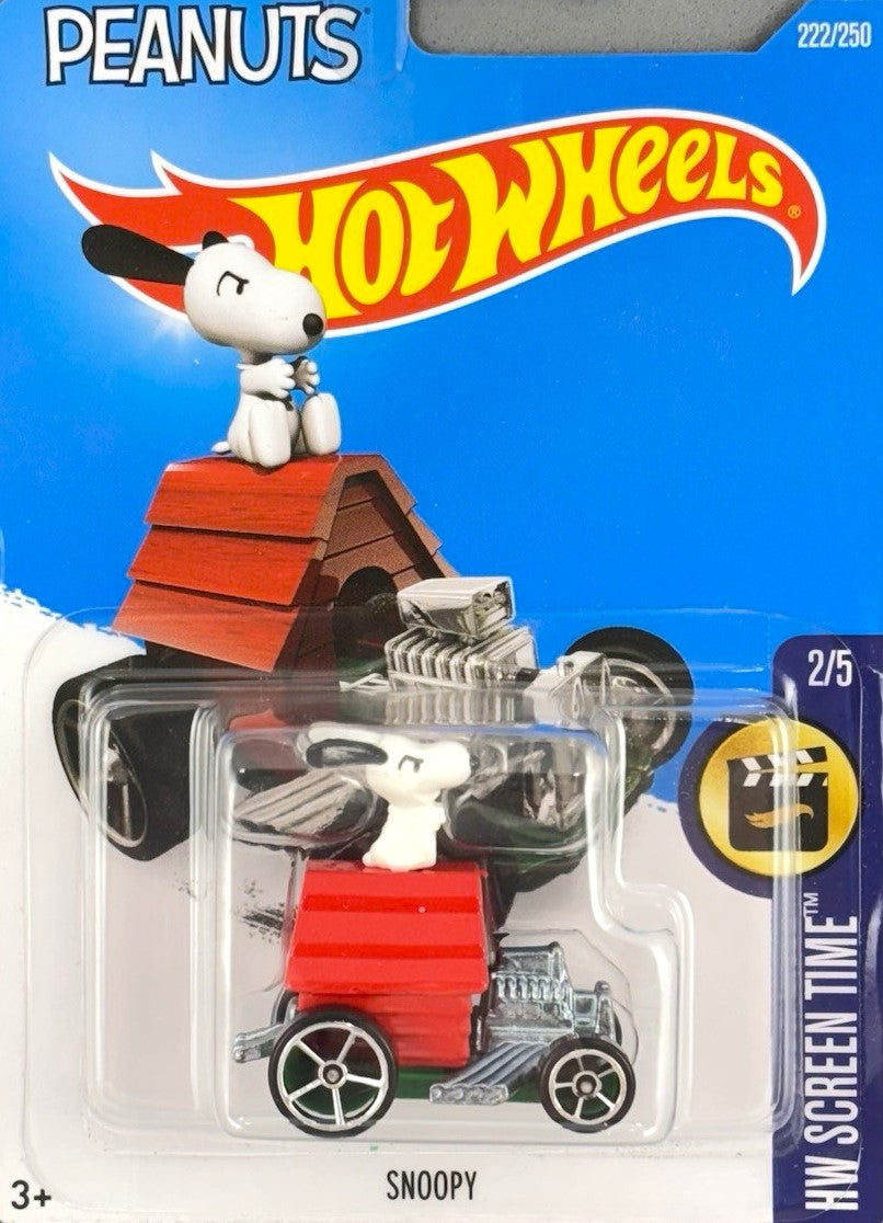 mattel hot wheels 1:64 die cast snoopy car #222 HW screen time peanuts cartoon 2015